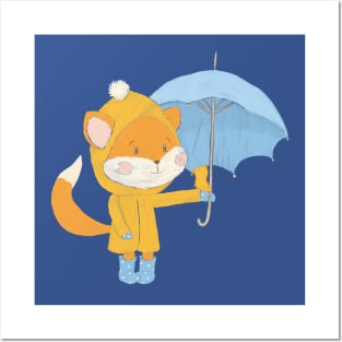 Rainy fox day Posters and Art